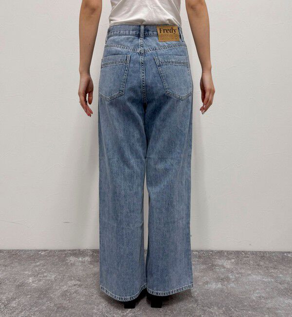 fredy emue「ドロストセミワイドデニムパンツ」|デニム|