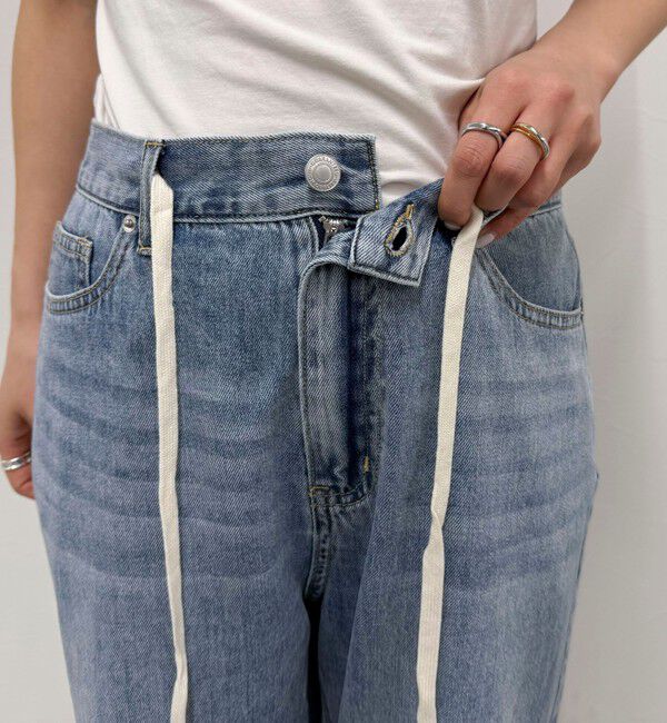 fredy emue「ドロストセミワイドデニムパンツ」|デニム|