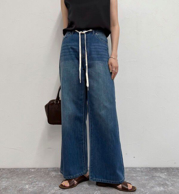 fredy emue「ドロストセミワイドデニムパンツ」|デニム|