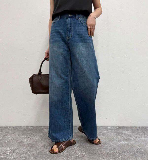 fredy emue「ドロストセミワイドデニムパンツ」|デニム|