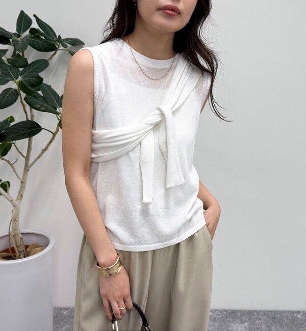 fredy emue「リネン混ノースリーブニットプルオーバー」|タンクトップ|