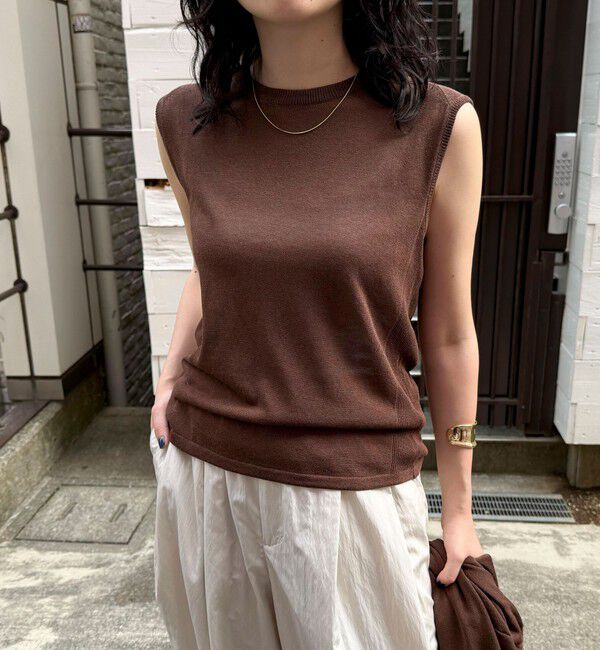 fredy emue「リネン混ノースリーブニットプルオーバー」|タンクトップ|
