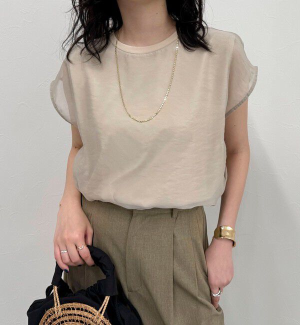 fredy emue「シアーオーガンジーレイヤードノースリーブブラウス」|シャツ・ブラウス|