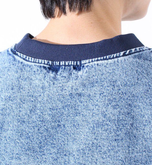 GLOSTER「【GLOSTER/グロスター】デニムライクカットソー クルーネックTシャツ ドローコード付き」|Tシャツ・カットソー|