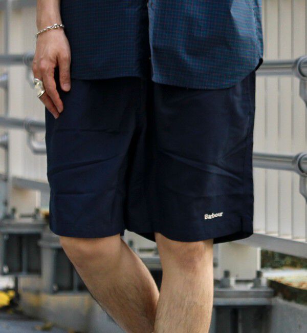 GLOSTER「【BARBOUR/バブアー】staple logo 7 swim short ロゴ スイムショーツ」|その他|ネイビー