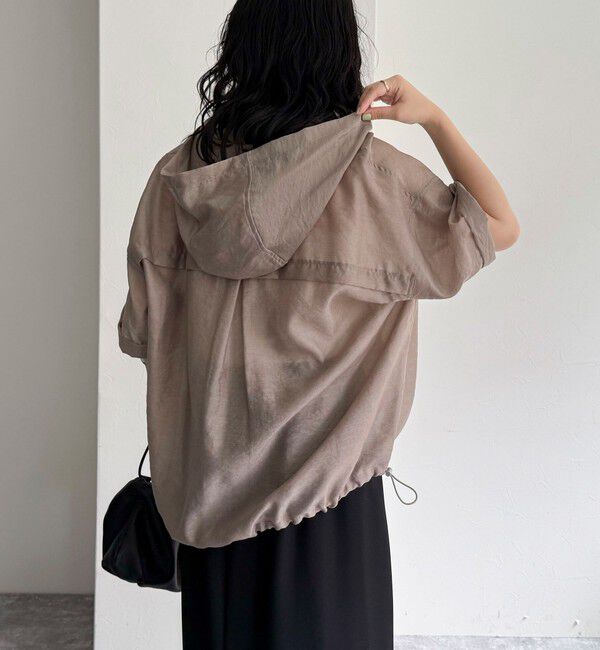 fredy emue「シアーフーディハーフスリーブシャツ」|シャツ・ブラウス|