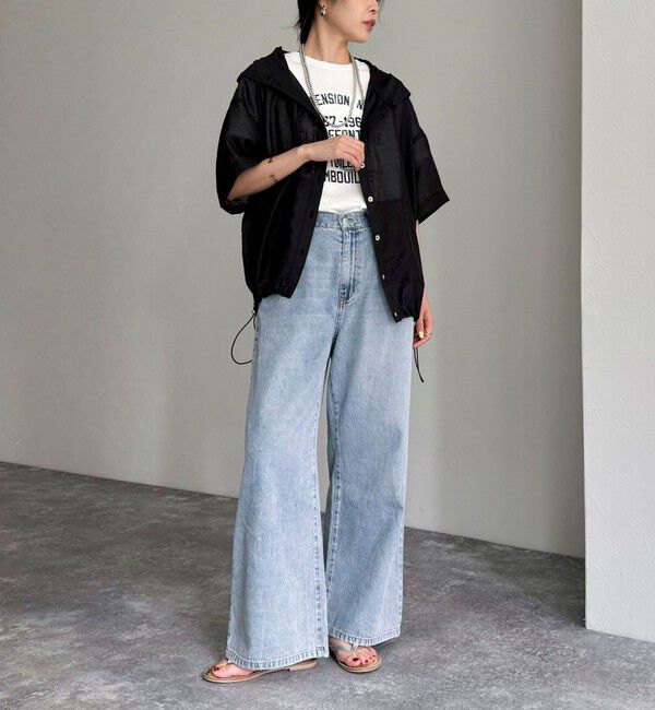 fredy emue「シアーフーディハーフスリーブシャツ」|シャツ・ブラウス|