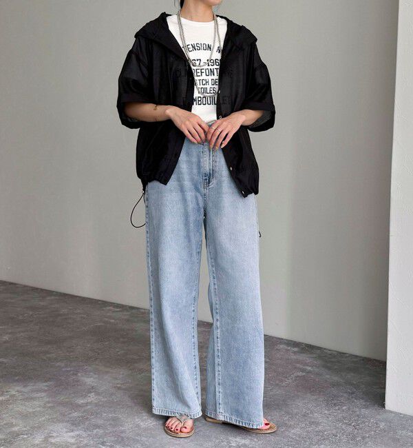 fredy emue「シアーフーディハーフスリーブシャツ」|シャツ・ブラウス|