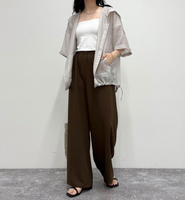 fredy emue「シアーフーディハーフスリーブシャツ」|シャツ・ブラウス|