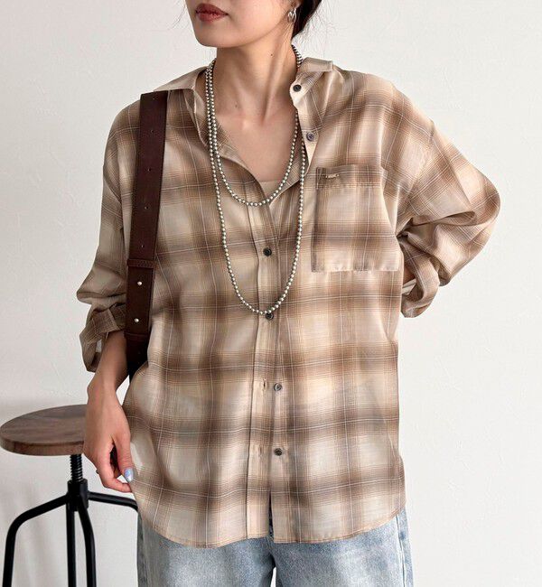 fredy emue「オンブレーチェック柄シャツ」|シャツ・ブラウス|