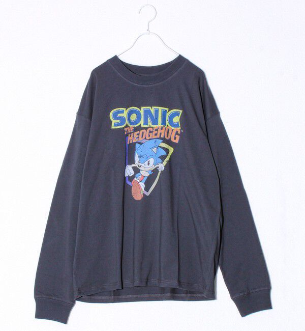 GLOSTER「【SONIC/ソニック】UNISEX ヴィンテージ風 ロンT」|Tシャツ・カットソー|ブラック系その他2