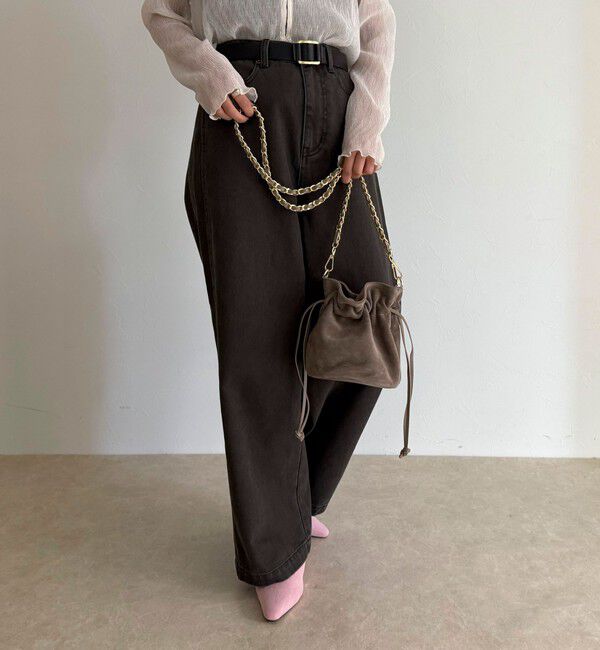 fredy emue「【AULENTTI/オーレンティ】スエード巾着チェーンショルダーバッグ」|ショルダー・メッセンジャー|