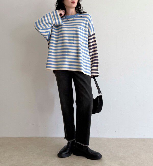 fredy emue「【GEVACO/ゲバコ】ボーダーニットプルオーバー」|ニット・セーター|