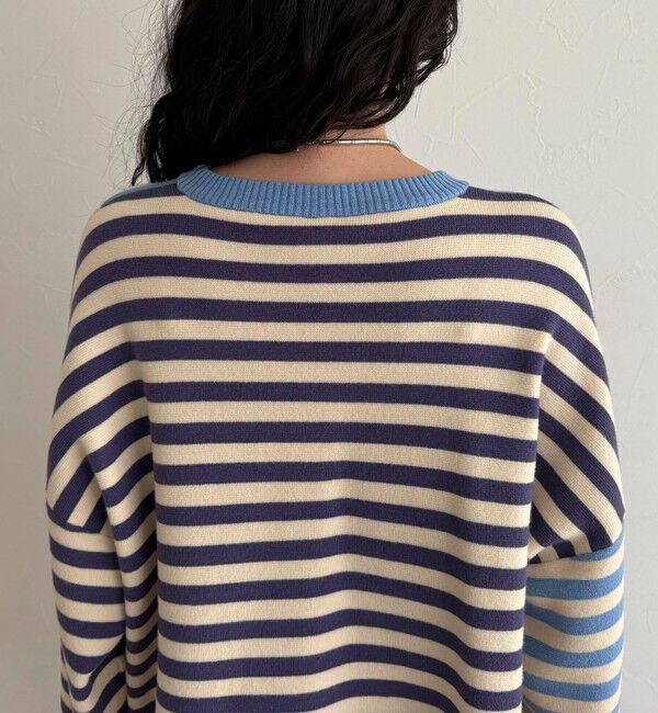 fredy emue「【GEVACO/ゲバコ】ボーダーニットプルオーバー」|ニット・セーター|