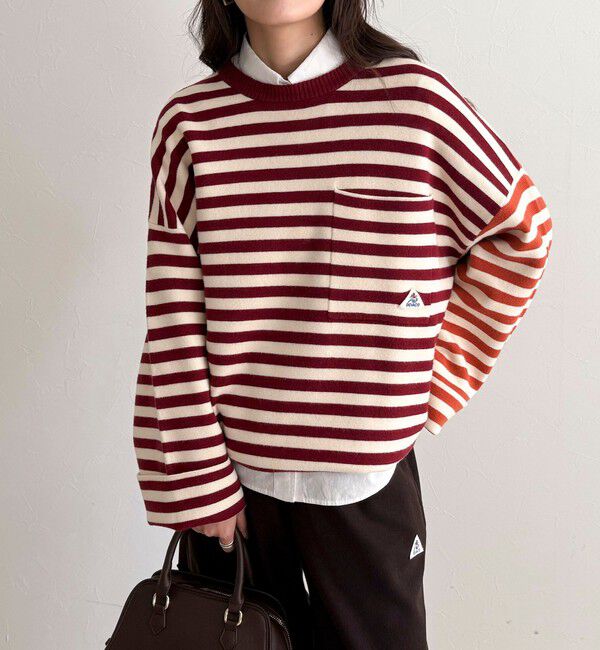 fredy emue「【GEVACO/ゲバコ】ボーダーニットプルオーバー」|ニット・セーター|