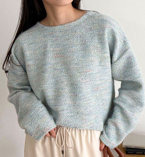 fredy emue「ツィードニットソーコクーンプルオーバー」|Tシャツ・カットソー|サックスブルー