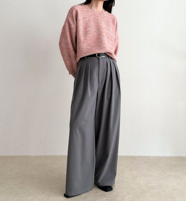 fredy emue「ツィードニットソーコクーンプルオーバー」|Tシャツ・カットソー|