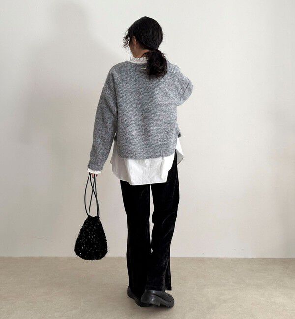 fredy emue「ツィードニットソーコクーンプルオーバー」|Tシャツ・カットソー|