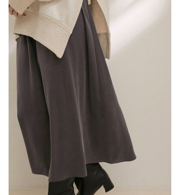 SALON adam et rope'「シルクフレアースカート【セットアップ対応】【洗える】」|スカート|