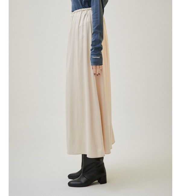 SALON adam et rope'「シルクフレアースカート【セットアップ対応】【洗える】」|スカート|