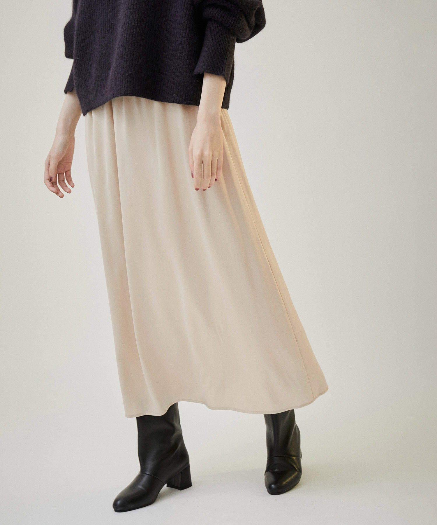 SALON adam et rope'「シルクフレアースカート【セットアップ対応】【洗える】」|スカート|