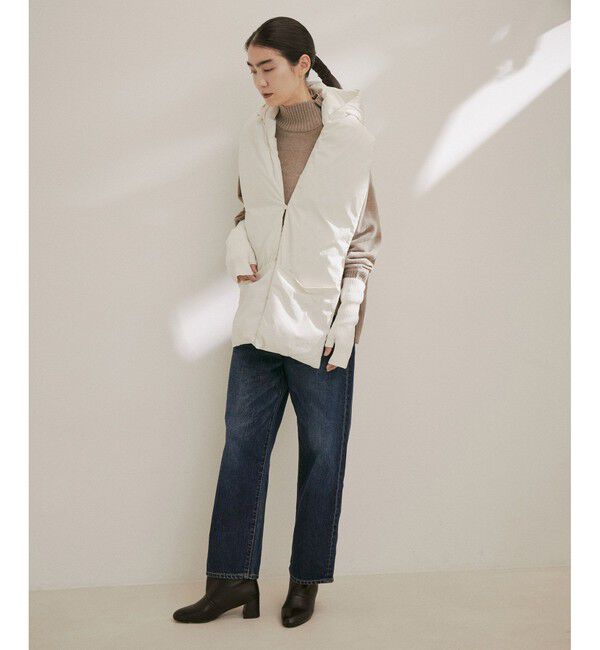 SALON adam et rope'「【雑誌掲載】[GREEN DOWN]フード付きダウンストール」|ストール|