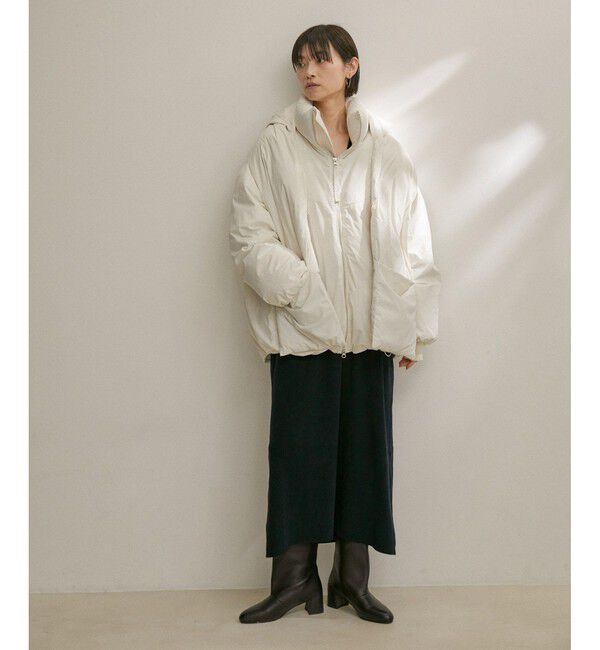 SALON adam et rope'「【雑誌掲載】[GREEN DOWN]フード付きダウンストール」|ストール|