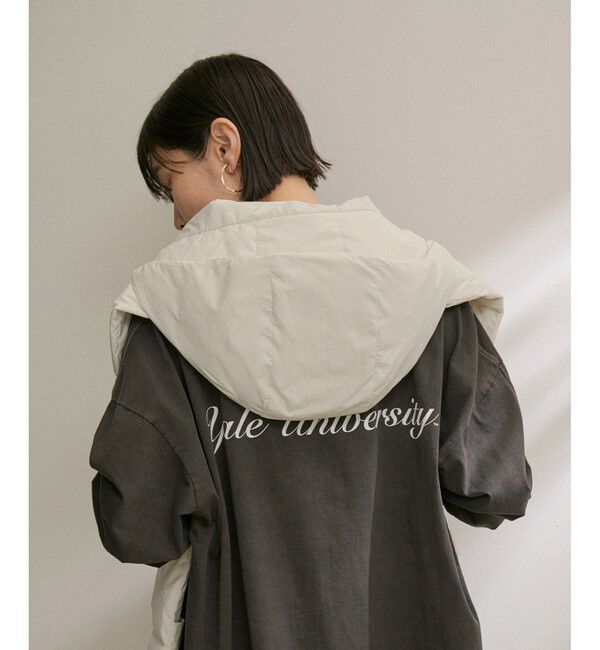 SALON adam et rope'「【雑誌掲載】[GREEN DOWN]フード付きダウンストール」|ストール|