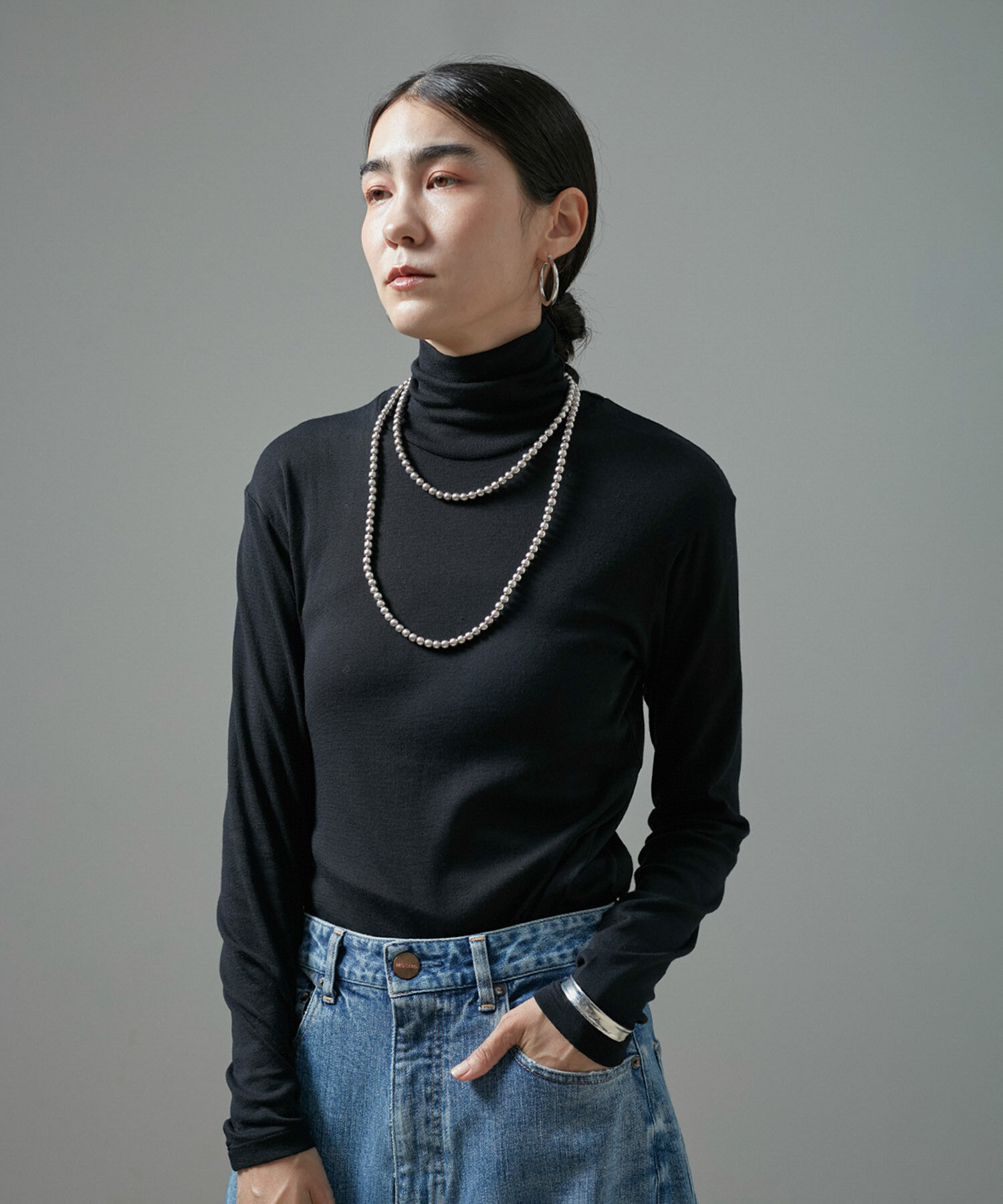 SALON adam et rope'「【Smile Cotton】2PACK TEE」|Tシャツ・カットソー|ブラック(01)