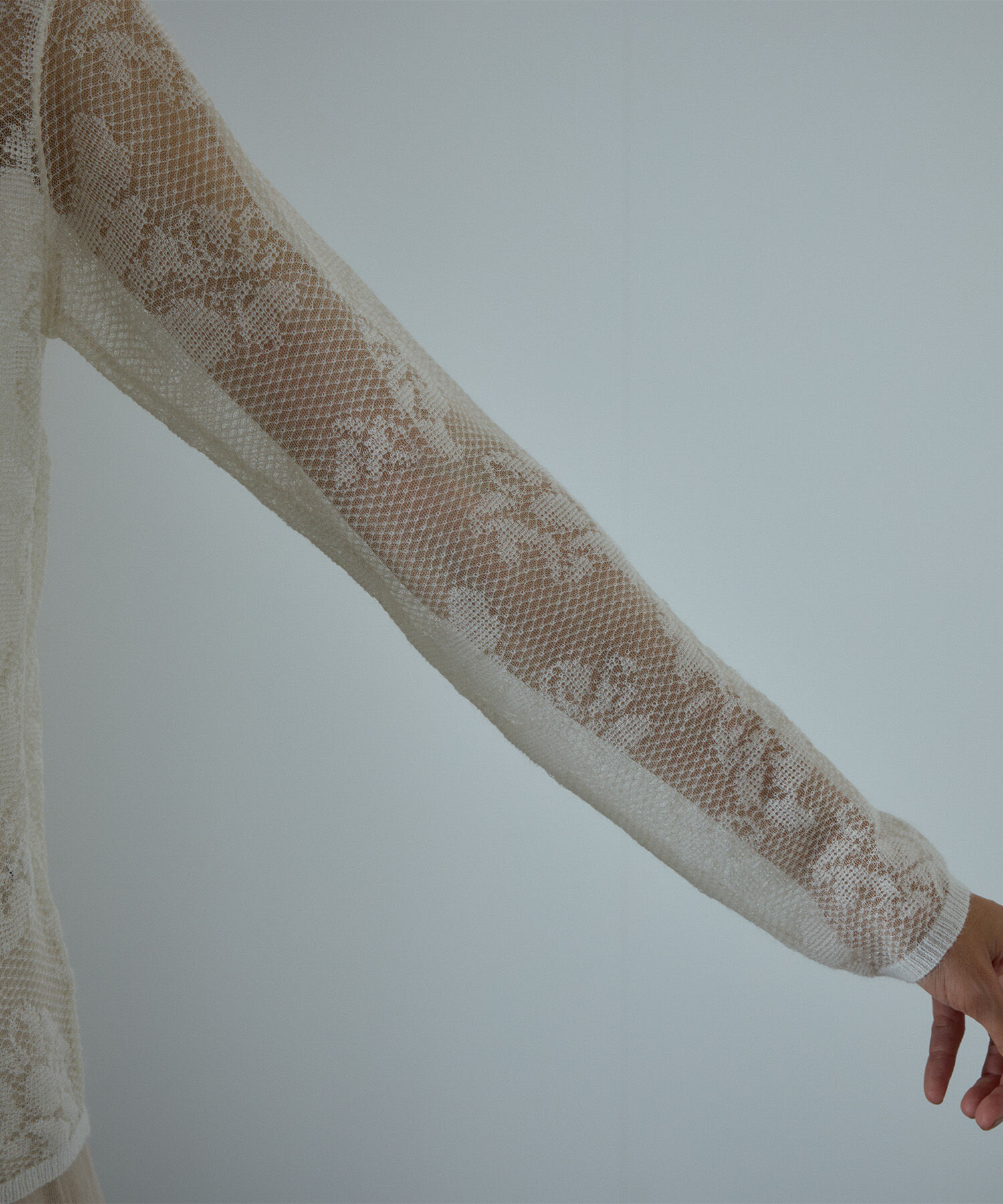 SALON adam et rope'「モヘヤレース衿付きカーディガン」|カーディガン|