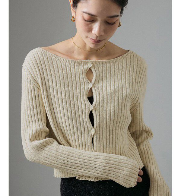 SALON adam et rope'「ローシルクリブニット2WAYカーディガン」|カーディガン|オフサブ