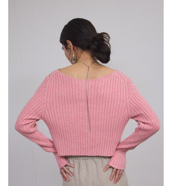 SALON adam et rope'「ローシルクリブニット2WAYカーディガン」|カーディガン|