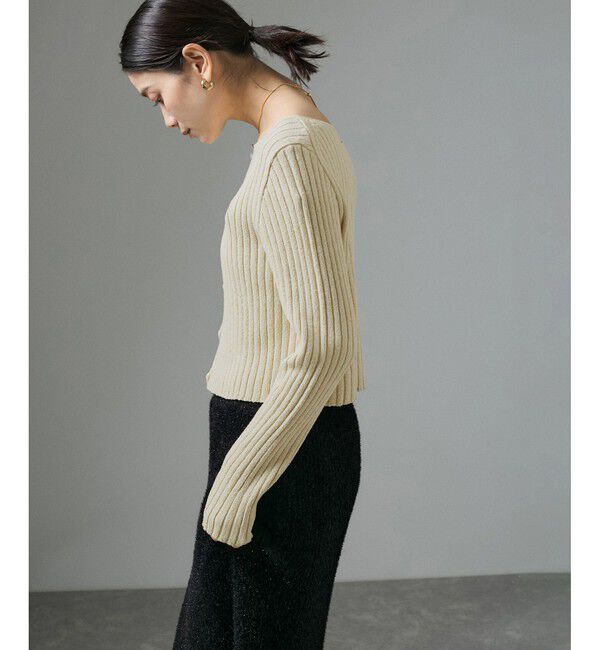 SALON adam et rope'「ローシルクリブニット2WAYカーディガン」|カーディガン|