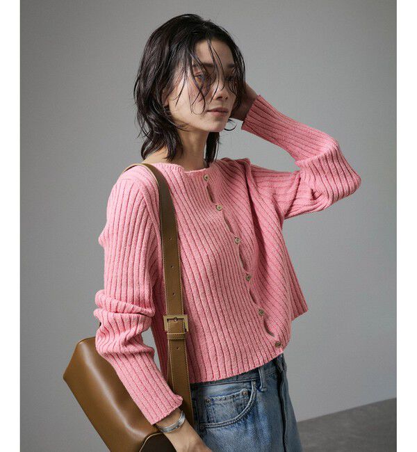 SALON adam et rope'「ローシルクリブニット2WAYカーディガン」|カーディガン|