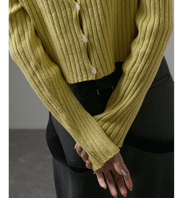 SALON adam et rope'「ローシルクリブニット2WAYカーディガン」|カーディガン|