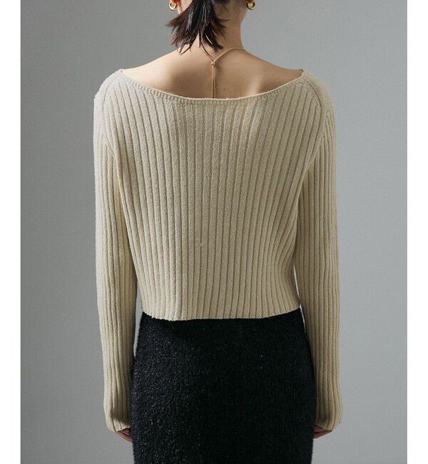 SALON adam et rope'「ローシルクリブニット2WAYカーディガン」|カーディガン|