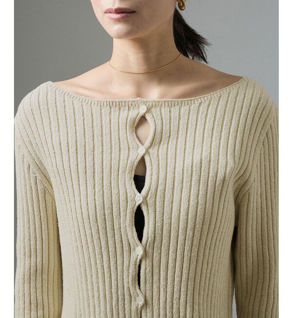 SALON adam et rope'「ローシルクリブニット2WAYカーディガン」|カーディガン|