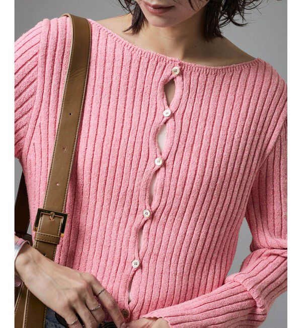 SALON adam et rope'「ローシルクリブニット2WAYカーディガン」|カーディガン|