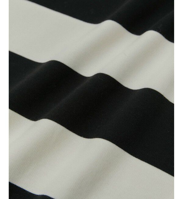 SALON adam et rope'「【WEB限定】フレンチスリーブポンチTシャツ［太ボーダー/無地］」|Tシャツ・カットソー|