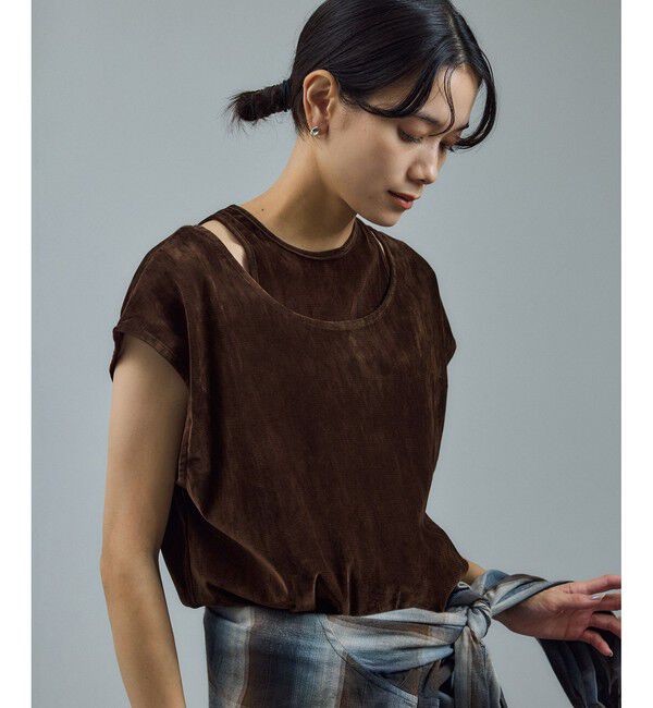 SALON adam et rope'「【WEB限定】マルチウェイベロアタッチレイヤードプルオーバー」|Tシャツ・カットソー|
