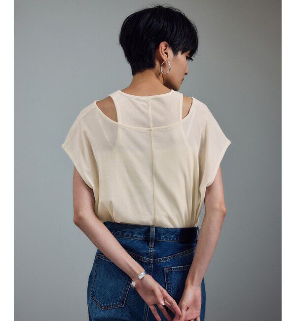 SALON adam et rope'「【WEB限定】マルチウェイベロアタッチレイヤードプルオーバー」|Tシャツ・カットソー|
