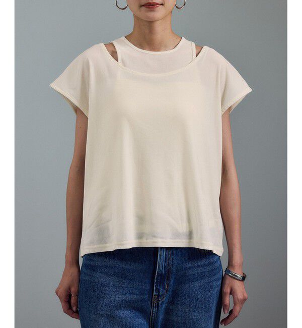 SALON adam et rope'「【WEB限定】マルチウェイベロアタッチレイヤードプルオーバー」|Tシャツ・カットソー|