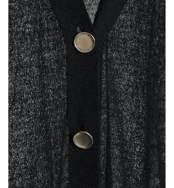 SALON adam et rope'「ウール混シアークレープVネックカーディガン」|カーディガン|