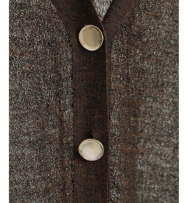 SALON adam et rope'「ウール混シアークレープVネックカーディガン」|カーディガン|