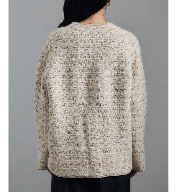 新品タグ付きSALON adamet ropeツイードニットVネックジャケット ツイードニットVネックジャケット（カーディガン/ボレロ）｜SALON adam