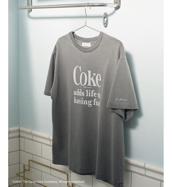 SALON adam et rope'「Coca-Cola ビンテージライクTシャツ」|Tシャツ・カットソー|ライトグレー(08)