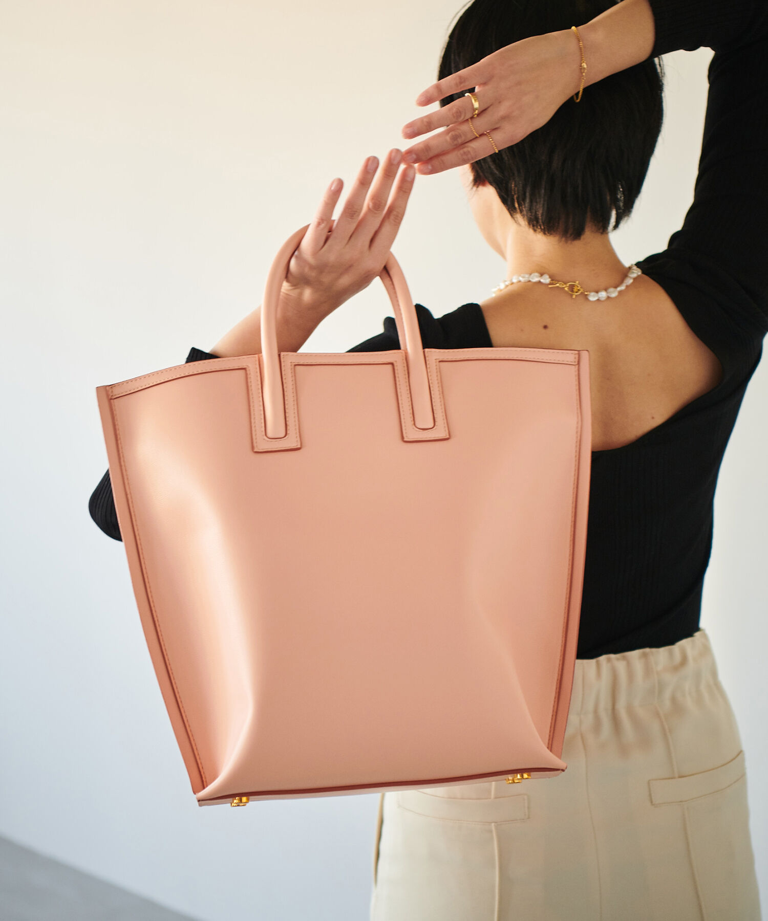 E'POR「【E'POR】【A4対応】【一部直営店舗・WEB限定】LIMITED MODEL Ree Large（リー）【雑誌掲載】」|トートバッグ|ピンク(63)