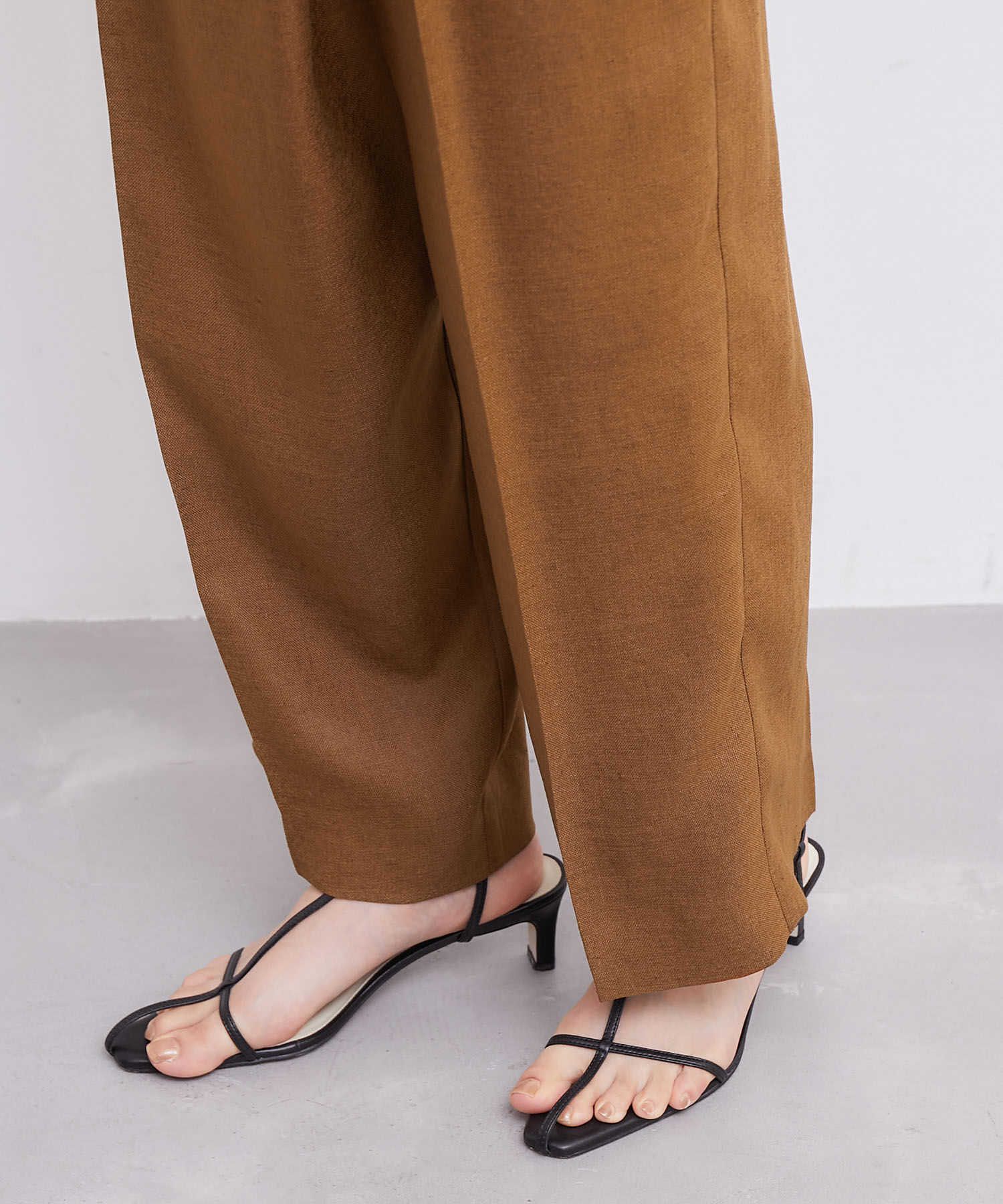 ROPE「【洗える】アシンメトリーラップ風ハイウエストワイドパンツ/セット対応」|その他|