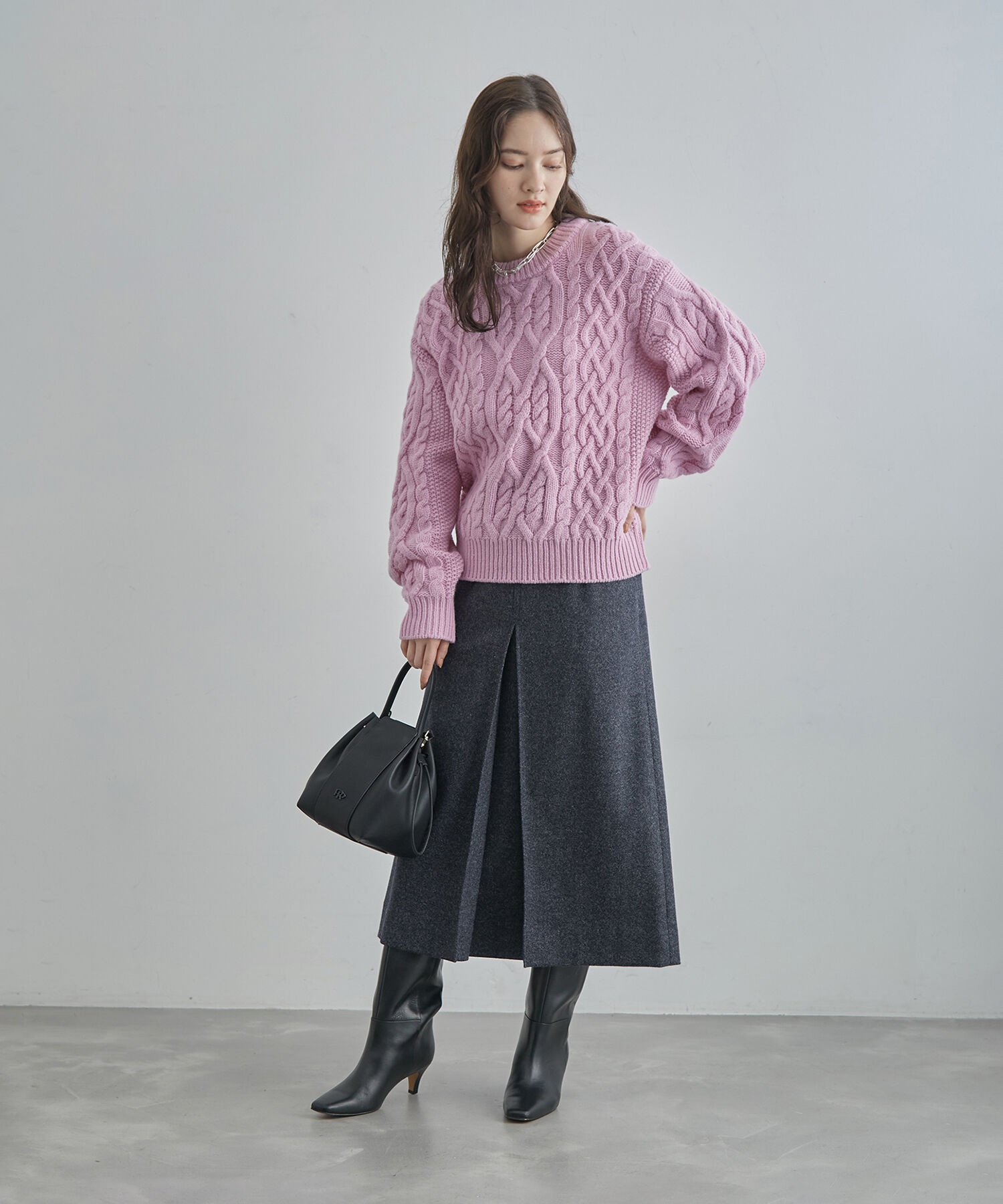 ROPE「【雑誌掲載】リアルレザーヒールロングブーツ」|その他|