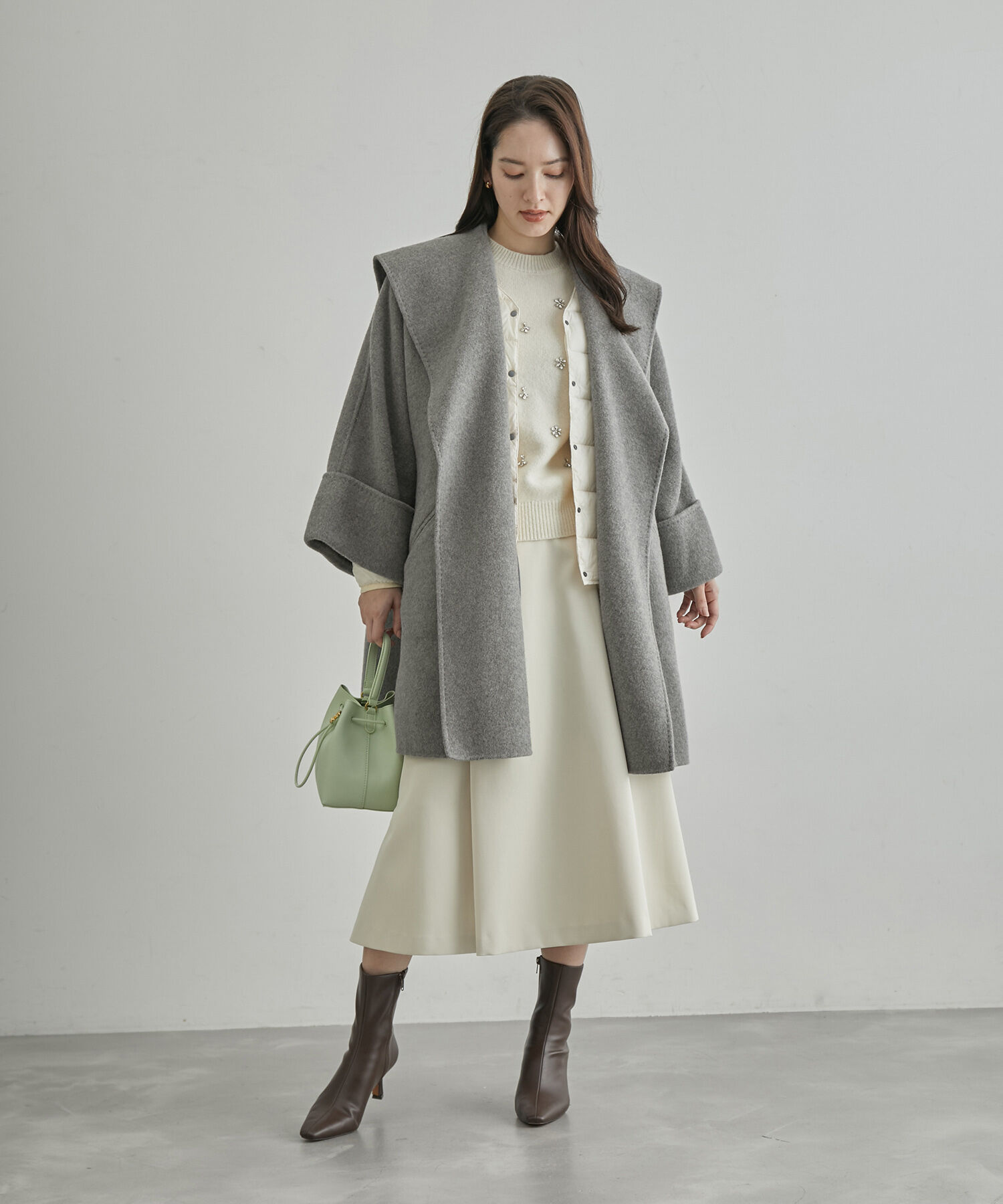 ROPE「【SUPER140's】【雑誌掲載】メルトンショールカラーコート」|その他|